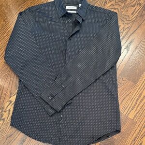 Boys Calvin Klein Black Patterned Shirt